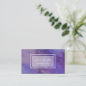 Carte De Visite Aquarelle pourpre, joli, féminin et abstrait (Debout devant)