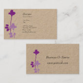 Carte De Visite Aquarelle pourpre unique artistique de bourgeons (Devant / Derrière)