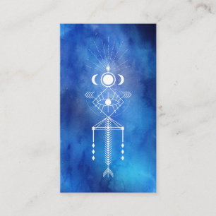Carte De Visite *~* Aquarelle Primal de Reiki Tribal Aztec Sacré