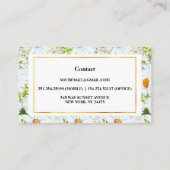 Carte De Visite Aquarelle professionnelle (Dos)