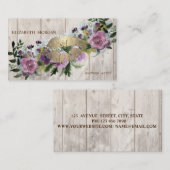 Carte De Visite Aquarelle professionnelle Floral, Lèvres, Texture  (Devant / Derrière)