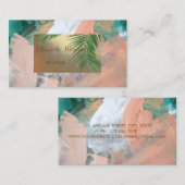 Carte De Visite Aquarelle professionnelle moderne, Feuille de palm (Devant / Derrière)