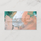 Carte De Visite Aquarelle professionnelle moderne, Feuille de palm (Dos)