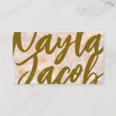 Carte De Visite Aquarelle Purple & Orange Vêtements faits main (Devant)