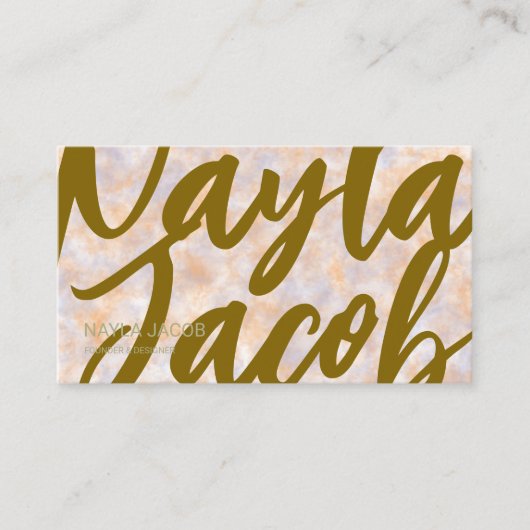 Carte De Visite Aquarelle Purple & Orange Vêtements faits main (Devant)