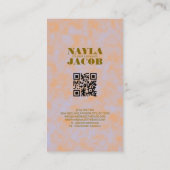 Carte De Visite Aquarelle Purple & Orange Vêtements faits main (Dos)