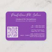 Carte De Visite Aquarelle QR du fabricant d'animaux domestiques (Dos)