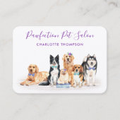 Carte De Visite Aquarelle QR du fabricant d'animaux domestiques (Devant)