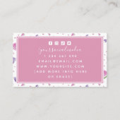 Carte De Visite Aquarelle Raisins de fruits et pastèque Diéticienn (Dos)