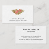 Carte De Visite Aquarelle raisins sommelier vin (Devant / Derrière)