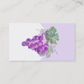 Carte De Visite Aquarelle Raisins Vins Campagne ou Vignoble (Dos)