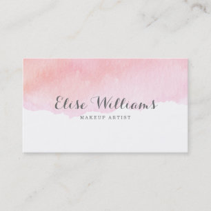 Carte De Visite Aquarelle rose