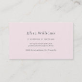 Carte De Visite Aquarelle rose (Dos)