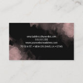 Carte De Visite Aquarelle rose (Dos)