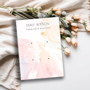 Carte De Visite Aquarelle rose Abstraite couleur 2 oreille