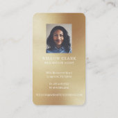 Carte De Visite Aquarelle rose avant porte agent immobilier Busin (Dos)