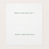 Carte De Visite Aquarelle rose blanche rouge florale  (Intérieur déplié)