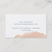 Carte De Visite Aquarelle rose-blush design INK (Dos)