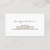 Carte De Visite Aquarelle rose Bohème Floral Wreath (Dos)