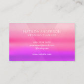 Carte De Visite Aquarelle rose chaud moderne (Dos)