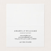 Carte De Visite Aquarelle rose chaud moderne (Intérieur déplié)