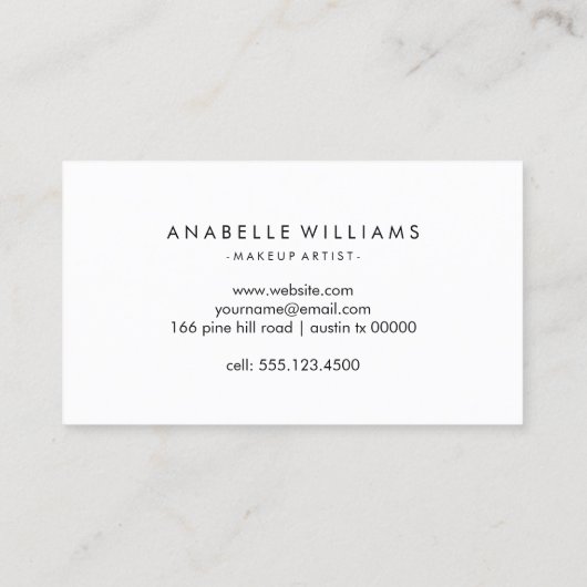 Carte De Visite Aquarelle rose chaud moderne (Dos)