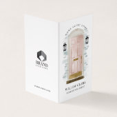 Carte De Visite Aquarelle rose chic Porte d'entrée Photo & Service (Extérieur)
