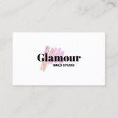 Carte De Visite Aquarelle rose clou Studio Nail Technicien Beauté (Dos)