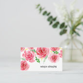 Carte De Visite Aquarelle Rose de Provence (Debout devant)
