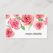 Carte De Visite Aquarelle Rose de Provence (Devant)