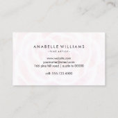Carte De Visite Aquarelle rose délicate Florale (Dos)