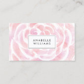 Carte De Visite Aquarelle rose délicate Florale (Devant)