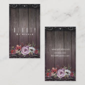 Carte De Visite Aquarelle rose doux Elégant Floral Moderne Chic (Devant / Derrière)