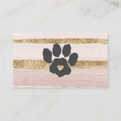 Carte De Visite Aquarelle rose éclate Paw Sitter Sitter (Dos)