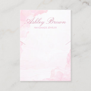 Carte De Visite Aquarelle rose Écran artisanal bijoux
