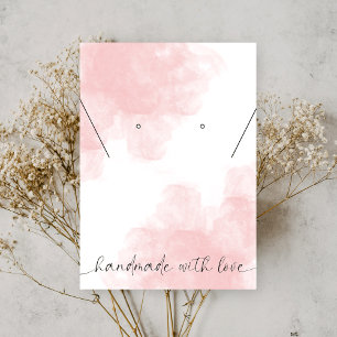 Carte De Visite Aquarelle rose esthétique Logo Bijoux