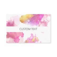 Aquarelle rose et or personnalisée 