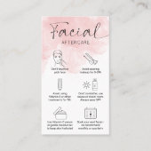 Carte De Visite Aquarelle rose féminine visage après soins (Devant)