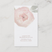Carte De Visite Aquarelle rose Fleur Anniversaire Moderne Chic (Dos)