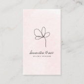 Carte De Visite Aquarelle rose floral (Devant)