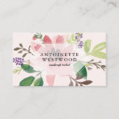 Carte De Visite Aquarelle rose moderne (Devant)