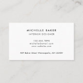 Carte De Visite Aquarelle rose moderne (Dos)