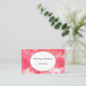 Carte De Visite Aquarelle rose moderne Abstraite (Debout devant)