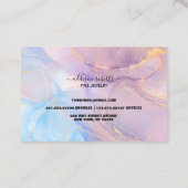 Carte De Visite Aquarelle rose moderne Bijouterie (Dos)