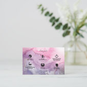 Carte De Visite Aquarelle rose moderne Bijouterie (Debout devant)