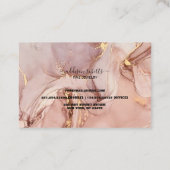 Carte De Visite Aquarelle rose moderne bijoux bijouterie (Dos)