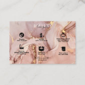 Carte De Visite Aquarelle rose moderne bijoux bijouterie (Devant)