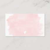 Carte De Visite Aquarelle rose moderne feuille or ordre merci (Dos)