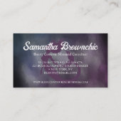 Carte De Visite Aquarelle rose noir beauté (Dos)