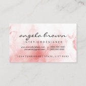 Carte De Visite Aquarelle rose Ombre moderne (Dos)